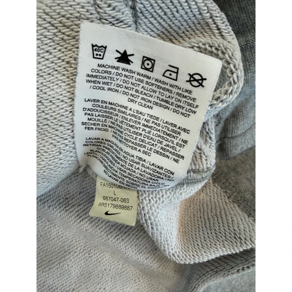 Nike Air Y2K Minimalist Short Sleeve Sweatshirt Mens Large Grey Pocket Gorpcore